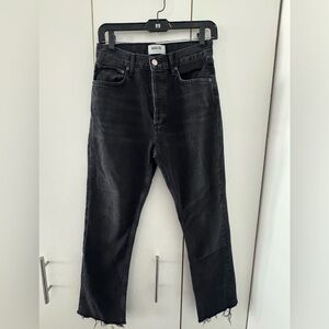 Agolde Lana Mid-Raise Straight Jeans